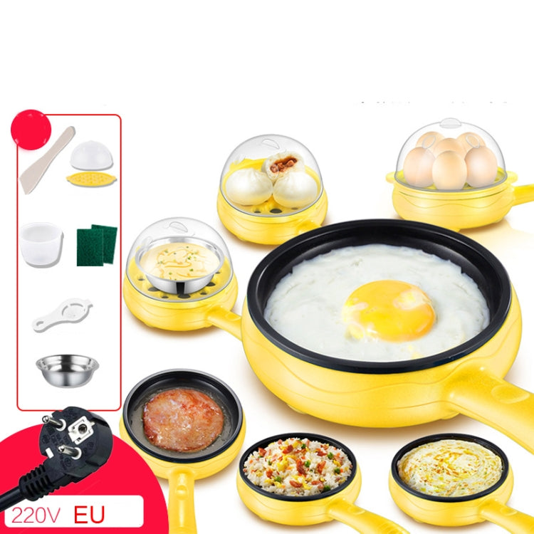 350W Electric Egg Omelette Cooker Frying Pan Steamer Cooker,EU Plug,Style: Pan+Wood Shovel Pink - Home & Garden by buy2fix | Online Shopping UK | buy2fix