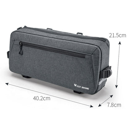 WEST BIKING YP0707301 Mountain Bike Handlebar Bag Multifunctional Large Capacity Head Bag(Grey) - Bicycle Bags by WEST BIKING | Online Shopping UK | buy2fix