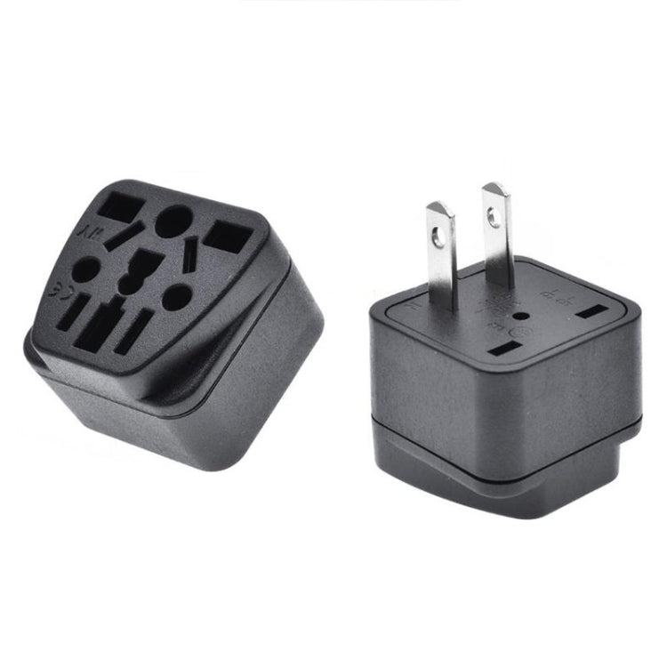 10 PCS WY-6 10A 250V Porous US Conversion Plug(Black) - Consumer Electronics by buy2fix | Online Shopping UK | buy2fix