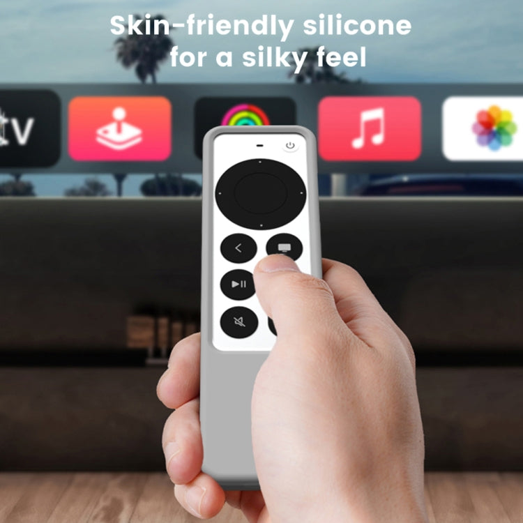 Silicone Remote Controller Waterproof Anti-Slip Protective Cover For Apple TV 4K 2021(Gray White) - Consumer Electronics by buy2fix | Online Shopping UK | buy2fix