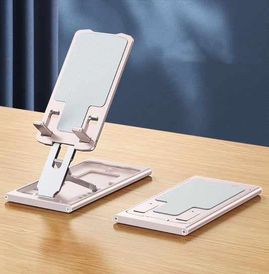 028 Portable Foldable Aluminum Alloy Phone Live Holder(Rose Gold) - Desktop Holder by buy2fix | Online Shopping UK | buy2fix