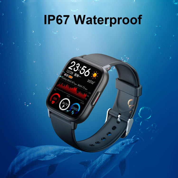 QS16Pro 1.69-Inch Health Monitoring Waterproof Smart Watch, Supports Body Temperature Detection, Color: Black - Smart Wear by buy2fix | Online Shopping UK | buy2fix