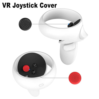 VR Silicone Eye Mask+Lens Protective Cover+Joystick Hat, For Oculus Quest 2(Blue) - Consumer Electronics by buy2fix | Online Shopping UK | buy2fix