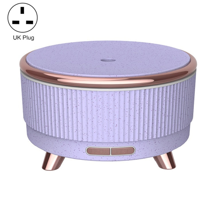 Ultrasonic Aromatherapy Diffuser Humidifier Essential Oil Diffuser UK Plug(Purple Flower Dot) - Home & Garden by buy2fix | Online Shopping UK | buy2fix