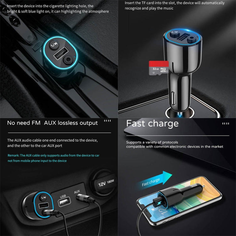 G33 Car Bluetooth Hands-free Audio Receiver 2.5A USB Car Charger(Black) - In Car by buy2fix | Online Shopping UK | buy2fix