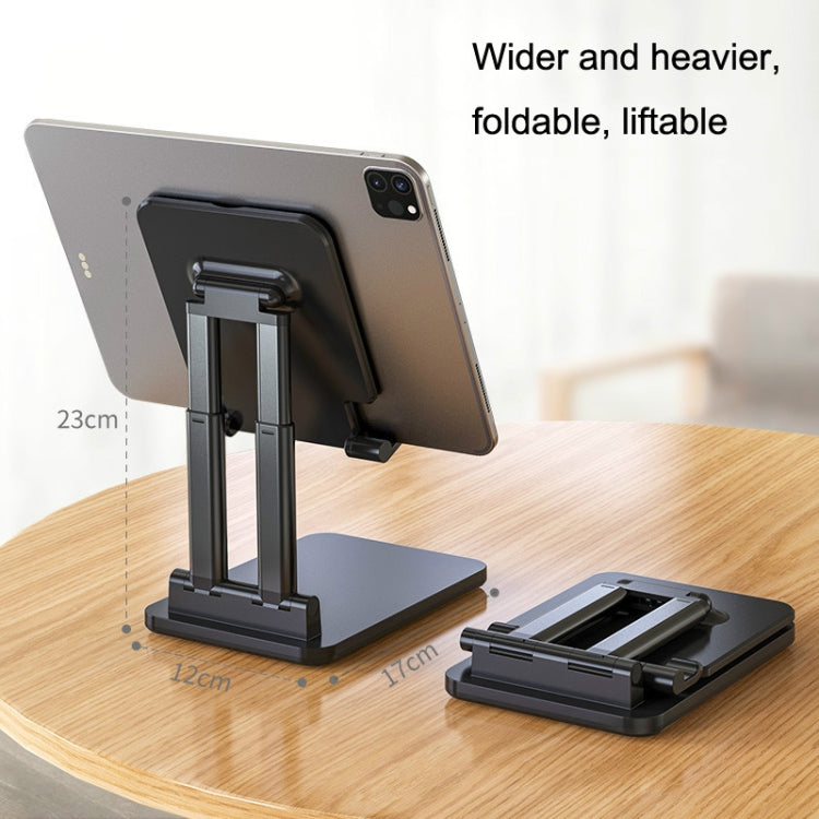 SSKY X5 Desktop Phone Live Foldable Tablet Bracket, Style: Double Rod Tablet Version (Black) - Desktop Holder by SSKY | Online Shopping UK | buy2fix