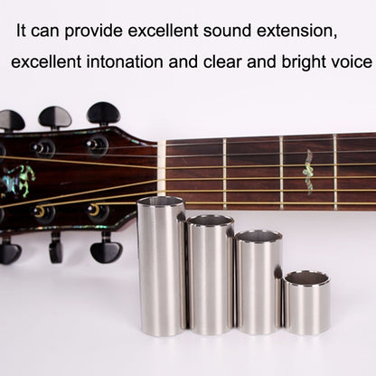 2PCS Stainless Steel Guitar Slide Tube Folk Slide Block, Size: 70mm(Silver) - Guitar Tuner by buy2fix | Online Shopping UK | buy2fix