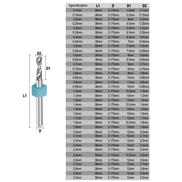 10 In 1 PCB Tungsten Steel Drill Bits Carving Miniature Drill Bits, Size: 0.1-1mm - Drill & Drill Bits by buy2fix | Online Shopping UK | buy2fix