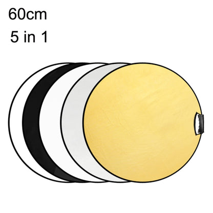 Selens  5 In 1 (Gold / Silver  / White / Black / Soft Light) Folding Reflector Board, Size: 60cm Round -  by Selens | Online Shopping UK | buy2fix