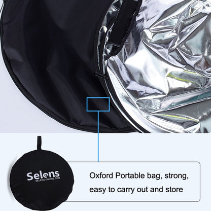 Selens  5 In 1 (Gold / Silver  / White / Black / Soft Light) Folding Reflector Board, Size: 60cm Round -  by Selens | Online Shopping UK | buy2fix