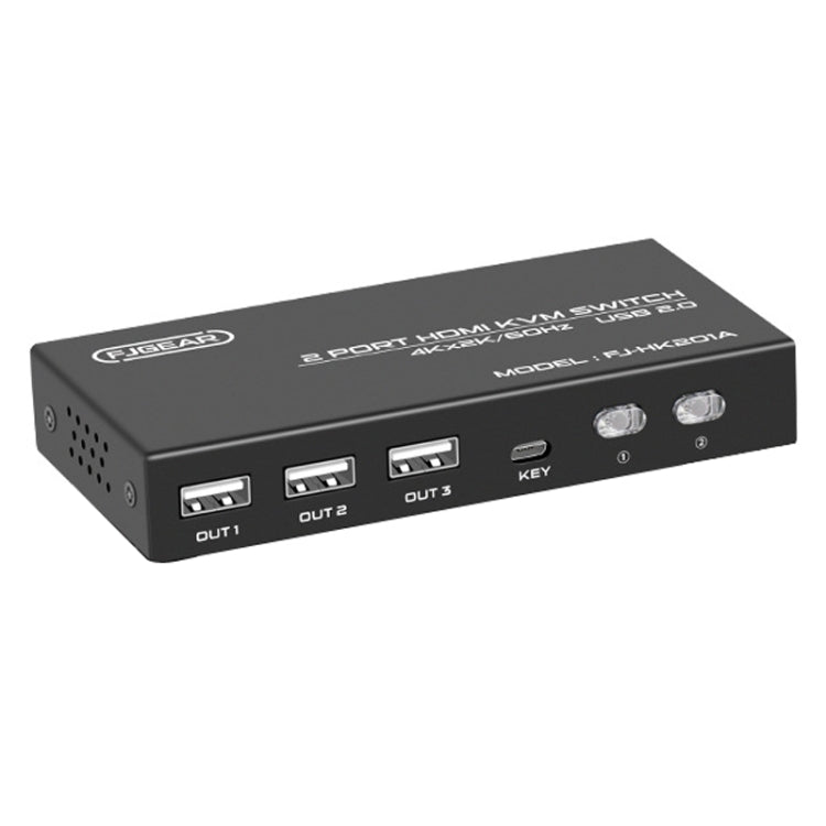 FJGEAR FJ-HK201A 60Hz HD Audio And Video HDMI To KVM Switcher - Switch by FJGEAR | Online Shopping UK | buy2fix