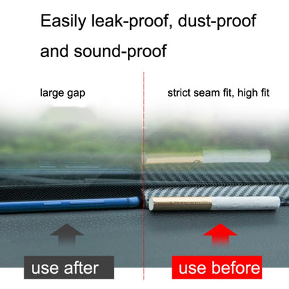 2pcs N856 No Fiber Pattern Car Elastomer Seal Rubber Strip Instrument Panel Leakproof Dustproof Soundproof Universal - In Car by buy2fix | Online Shopping UK | buy2fix