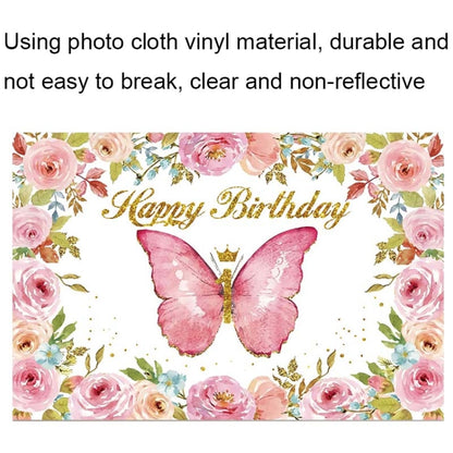 1.5m x 1m Butterfly Pattern Photography Backdrop Birthday Party Decoration Background Cloth(MDT08919) - Camera Accessories by buy2fix | Online Shopping UK | buy2fix