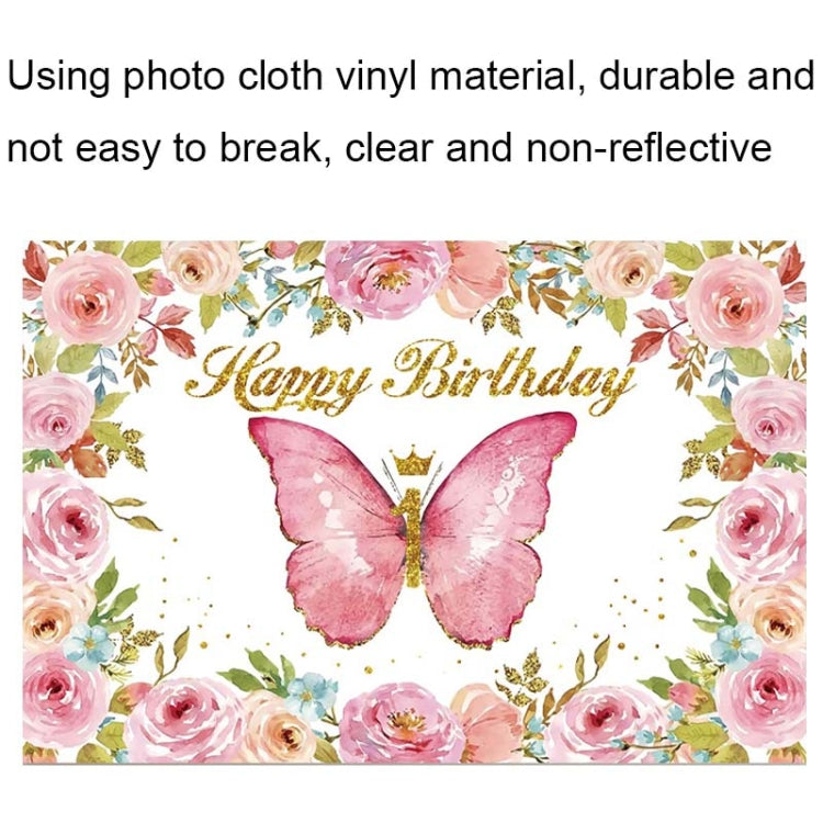 1.5m x 1m Butterfly Pattern Photography Backdrop Birthday Party Decoration Background Cloth(MDT10442) - Camera Accessories by buy2fix | Online Shopping UK | buy2fix