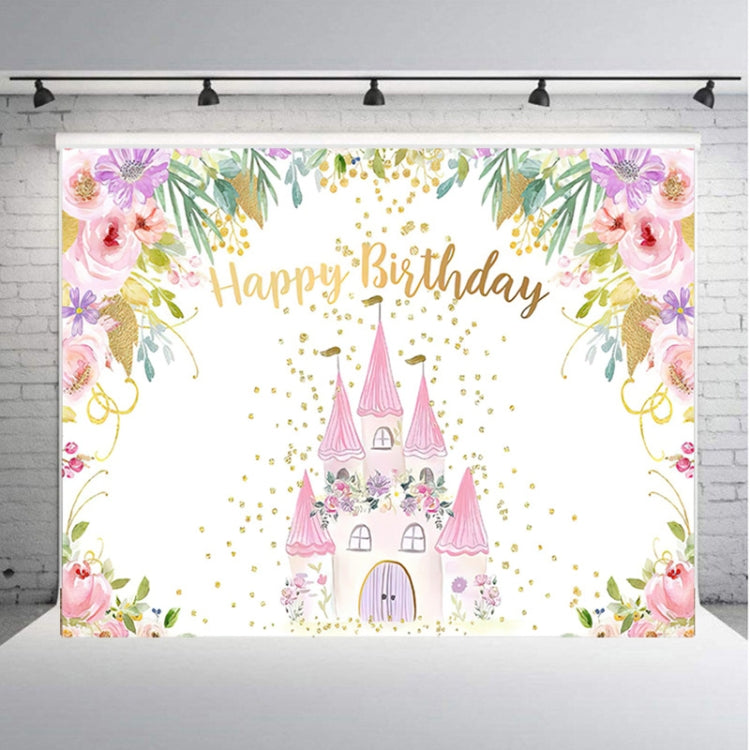 1.5m x 1m Cartoon Castle Photography Background Cloth Birthday Party Scene Decoration - Camera Accessories by buy2fix | Online Shopping UK | buy2fix