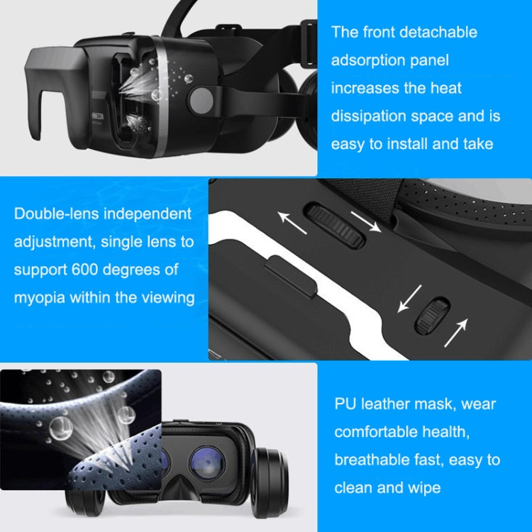 VRSHINECON G04EA+B03 Handle 7th VR Glasses 3D Virtual Reality Game Digital Glasses With Headset - VR Headset by VRSHINECON | Online Shopping UK | buy2fix