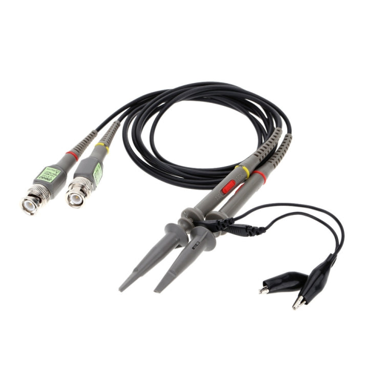 2pcs P6100 Oscilloscope Probe DC-100MHz BNC Connectors Scope Clip Probe - Other Tester Tool by buy2fix | Online Shopping UK | buy2fix