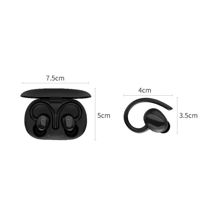 X10PRO Digital Display With Charging Bin Hanging Ear Stereo Business Sports Bluetooth Headset(Black) - Bluetooth Earphone by buy2fix | Online Shopping UK | buy2fix