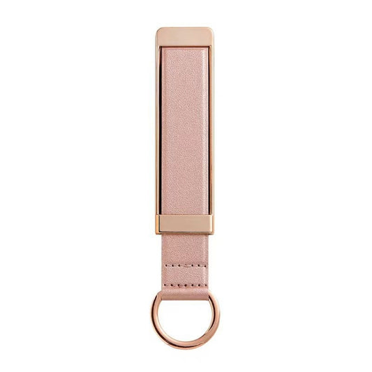 PU Leather Metal Wrist Strap Cell Phone Holder Zinc Alloy Paste Desktop Stand(Rose Gold) - Hand-Sticking Bracket by buy2fix | Online Shopping UK | buy2fix