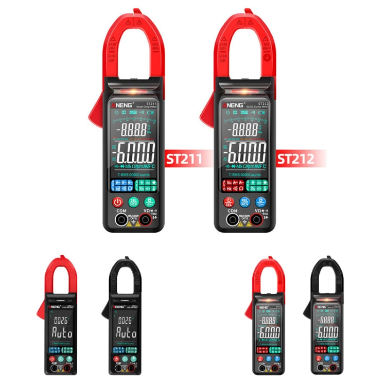 ANENG Large Screen Multi-Function Clamp Fully Automatic Smart Multimeter, Specification: ST212 Black DC Current - Digital Multimeter by ANENG | Online Shopping UK | buy2fix