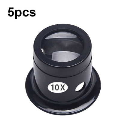 5pcs Eyepiece Magnifier Glass Lens Eyepiece Type Repair Magnifier, Times: 10X - Consumer Electronics by buy2fix | Online Shopping UK | buy2fix