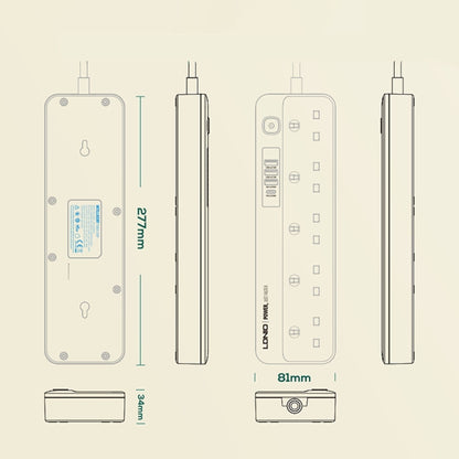 LDNIO 5+4 Ports Multifunctional Travel Home Office Fast Charging Socket(UK Plug) - Consumer Electronics by LDNIO | Online Shopping UK | buy2fix