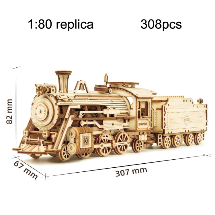 MC501 Steam Train 3D Three -Dimensional Puzzle Board Children Wood Puzzles Model - Puzzle Toys by buy2fix | Online Shopping UK | buy2fix