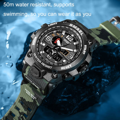 SMAEL 1545D Chronograph Calendar Alarm Clock Night Light Waterproof Watch Outdoor Men Watch(Black) - Sport Watches by SMAEL | Online Shopping UK | buy2fix