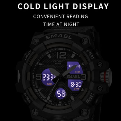 SMAEL 8008 Outdoor Sports Multifunctional Waterproof Luminous Men Watch(Rose Gold) - LED Digital Watches by SMAEL | Online Shopping UK | buy2fix