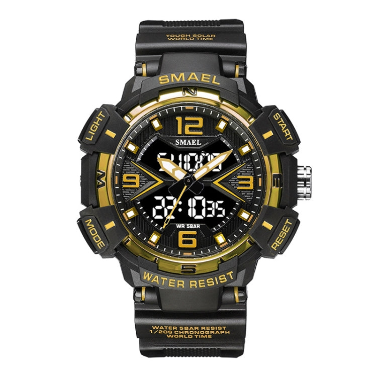 SMAEL 8076 Outdoor Night Light Mountain Climbing Men Sports Watch(Black Gold) - Sport Watches by SMAEL | Online Shopping UK | buy2fix