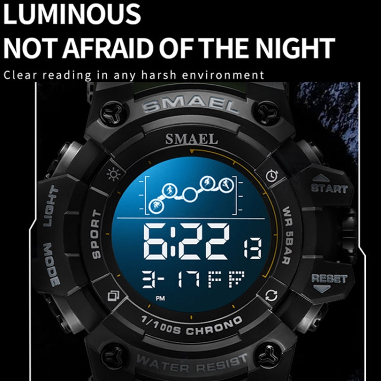 SMAEL 8082 Outdoor Waterproof Sports Multifunctional Luminous Timing Electronic Watch(White Colorful Blue powder) - Sport Watches by SMAEL | Online Shopping UK | buy2fix