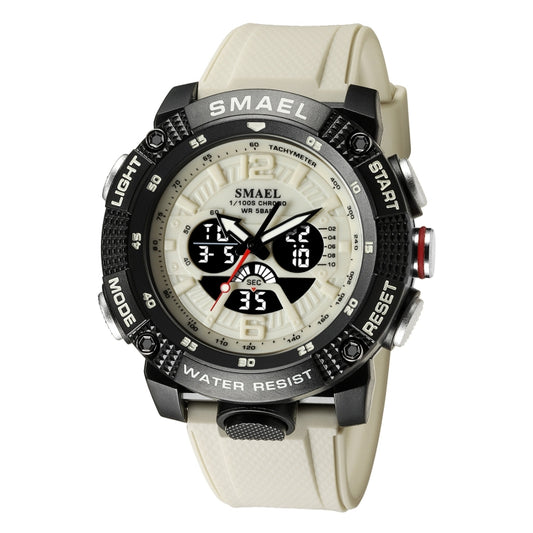 SMAEL 8058 Outdoor Sports Multifunctional Waterproof Electronics Watch(Beige) - Sport Watches by SMAEL | Online Shopping UK | buy2fix