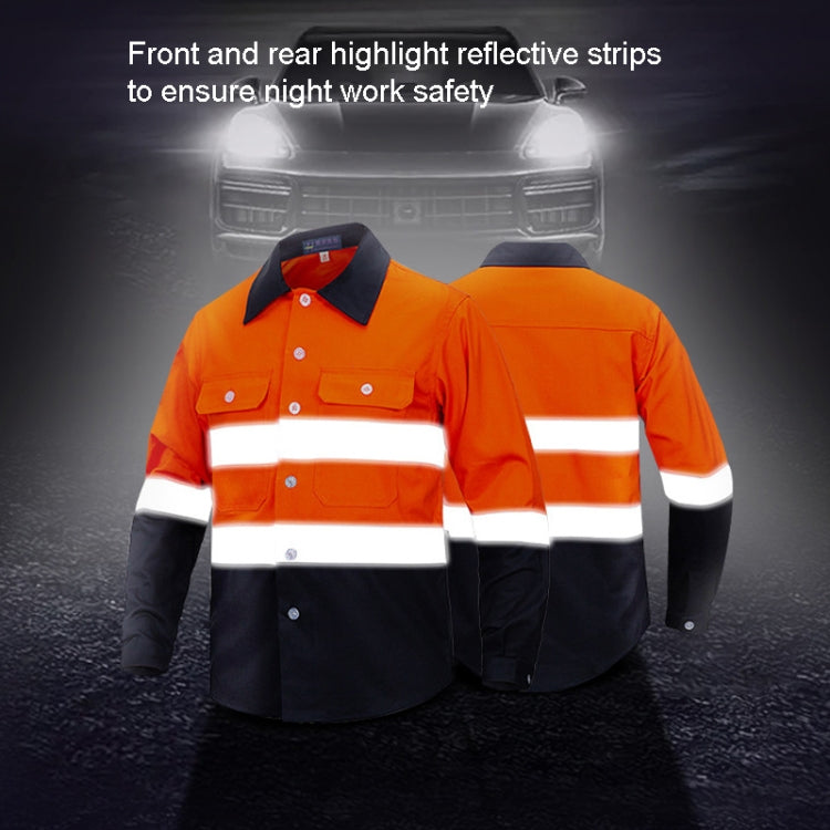 Pure Cotton Long-sleeved Reflective Clothes Overalls Work Clothes, Size: XXL(Double Reflector Pants) - Workplace Safety Supplies by buy2fix | Online Shopping UK | buy2fix