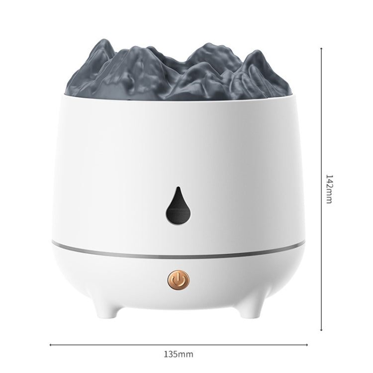 HS01 Simulation Flame Humidifier Home Aromatherapy Machine With Night Light(Black) - Air Purifiers & Parts by buy2fix | Online Shopping UK | buy2fix