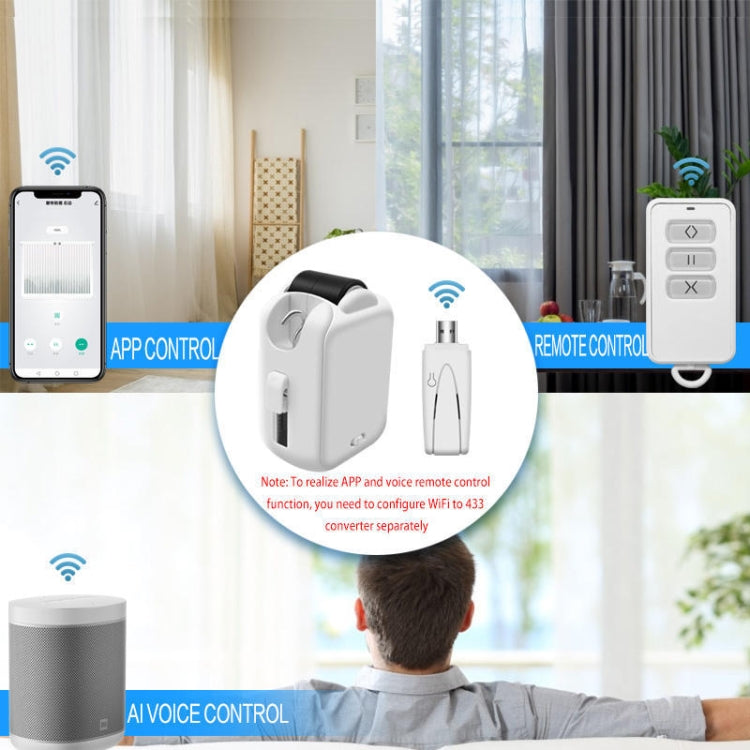 X101 Smart Home Automatic Curtain Machine With RC, Style: Roman Pole Model Double Host+Gateway - Consumer Electronics by buy2fix | Online Shopping UK | buy2fix