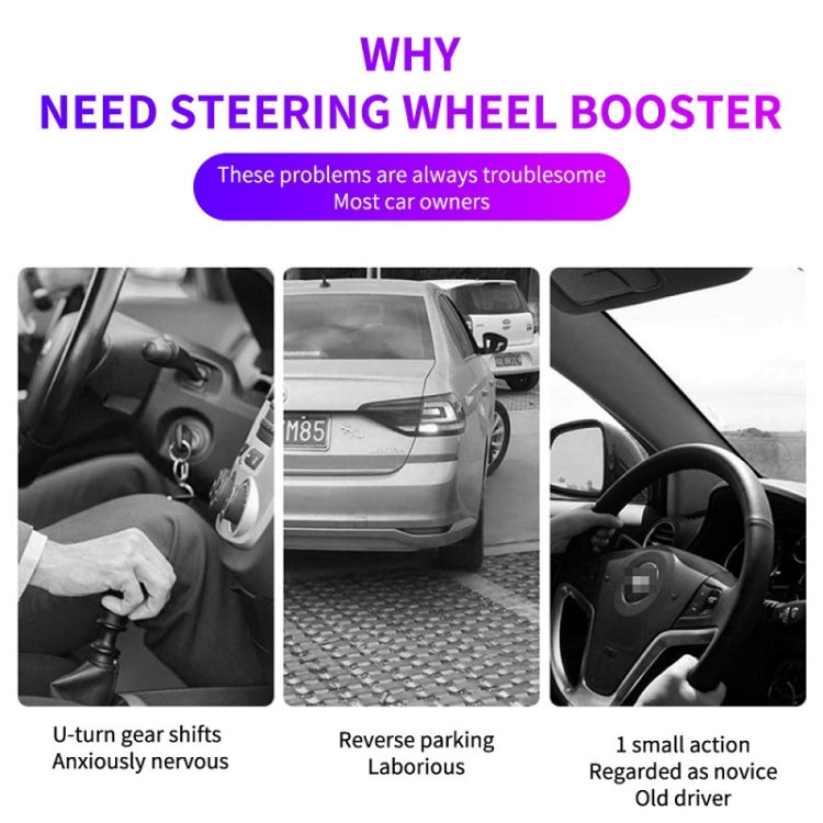 Car Steering Wheel Booster Ball Assist With Compass(A Model Black) - In Car by buy2fix | Online Shopping UK | buy2fix