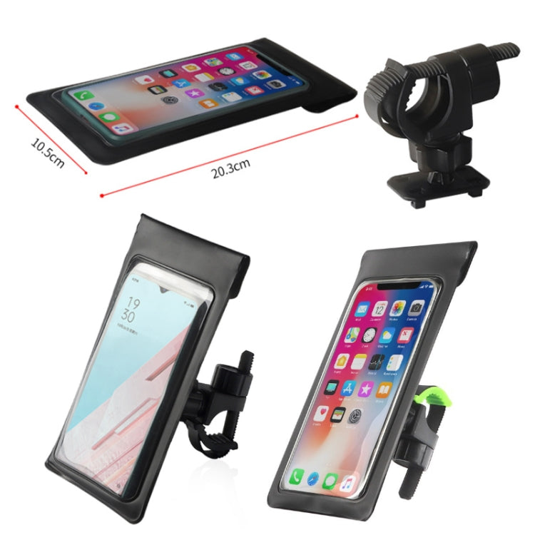 Outdoor Cycling Mobile Phone Navigation Waterproof Bracket(Black Green) -  by buy2fix | Online Shopping UK | buy2fix