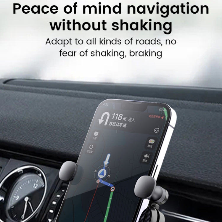 S03 Vehicle Air Outlet Gravity Navigation Mobile Phone Holder, Color: Black Spiral Clip - In Car by buy2fix | Online Shopping UK | buy2fix