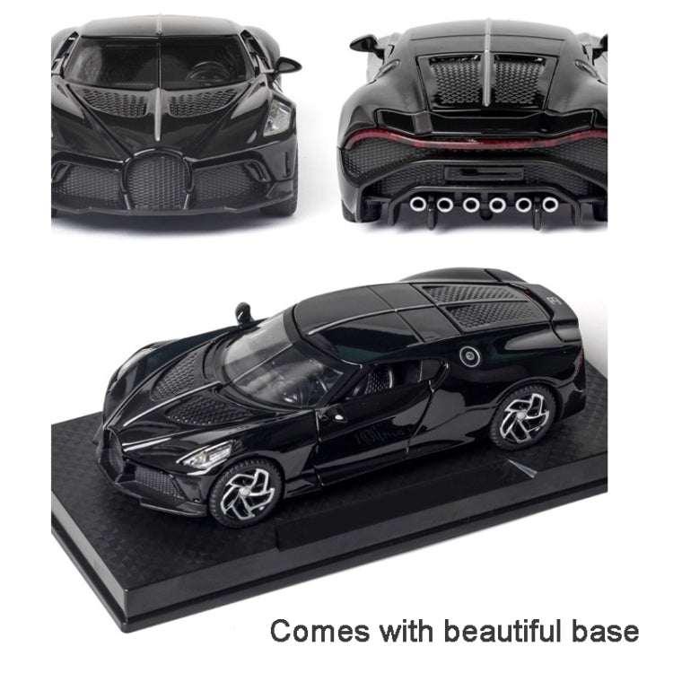 1:32 Alloy Sports Car Model With Sound And Light Boy Toy Car Decoration(Scrub Black) - Model Toys by buy2fix | Online Shopping UK | buy2fix