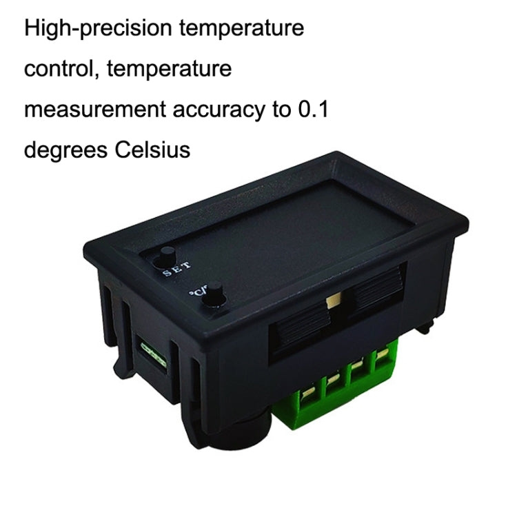 W2809 Digital Display Dual Display Thermostat Hatching Pet House Intelligent Waterproof NTC Temperature Control Instrument(Black) - Thermostat & Thermometer by buy2fix | Online Shopping UK | buy2fix