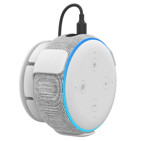 For Amazon Echo Dot 3 AhaStyle PT62 Wall Bracket Smart Speaker Bracket White - Speaker Bracket by AhaStyle | Online Shopping UK | buy2fix