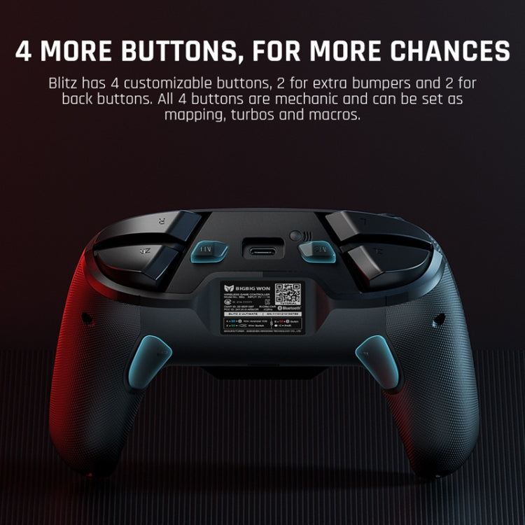 BIGBIGWON Blitz C2Pro+Base Full Mechanical Gamepad Bluetooth Wired Dual Mode Support Switch / PC / Android / IOS - Controller Gamepad by BIGBIGWON | Online Shopping UK | buy2fix