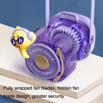 GL120-123 Hanging Neck Fan Summer Handheld USB Portable Mini Fan(Purple) - Electric Fans by buy2fix | Online Shopping UK | buy2fix