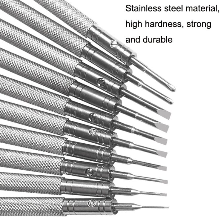 LSD5120 Repair Watch Glasses Stainless Steel Screwdriver Precision Watch Screwdriver Tool 1.4 Straight (Gray) - Watch Repair Tools by buy2fix | Online Shopping UK | buy2fix
