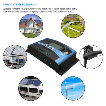 YCX-003 30-100A Solar Charging Controller with LED Screen & Dual USB Port Smart MPPT Charger, Model: 12/24V 60A - Others by buy2fix | Online Shopping UK | buy2fix