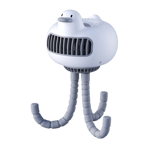 WT-E20 Stroller Fan USB Mute Portable Octopus High Air Volume Mini Fan, Style: Ordinary Type (White) - Electric Fans by buy2fix | Online Shopping UK | buy2fix