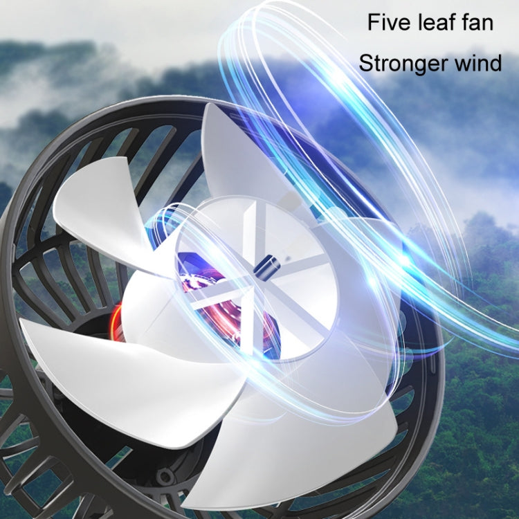 F4206 Suction Cup Double Head Car USB Fan(Black) - Heating & Fans by buy2fix | Online Shopping UK | buy2fix