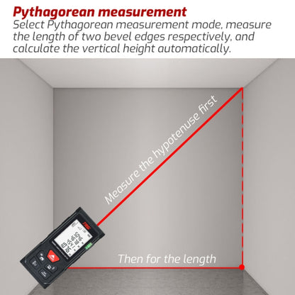 TASI TA511A 50m Laser Handheld Distance Measuring Room Infrared Measuring Instrument - Laser Rangefinder by buy2fix | Online Shopping UK | buy2fix