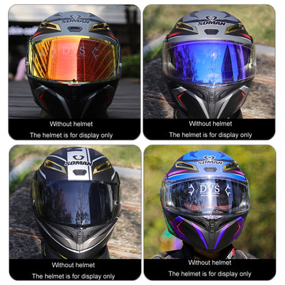 Motorcycle Helmet Lens with Anti-fog Spikes for SOMAN K1/K3SV/K5, Color: Transparent REVO Purple - Helmets by buy2fix | Online Shopping UK | buy2fix