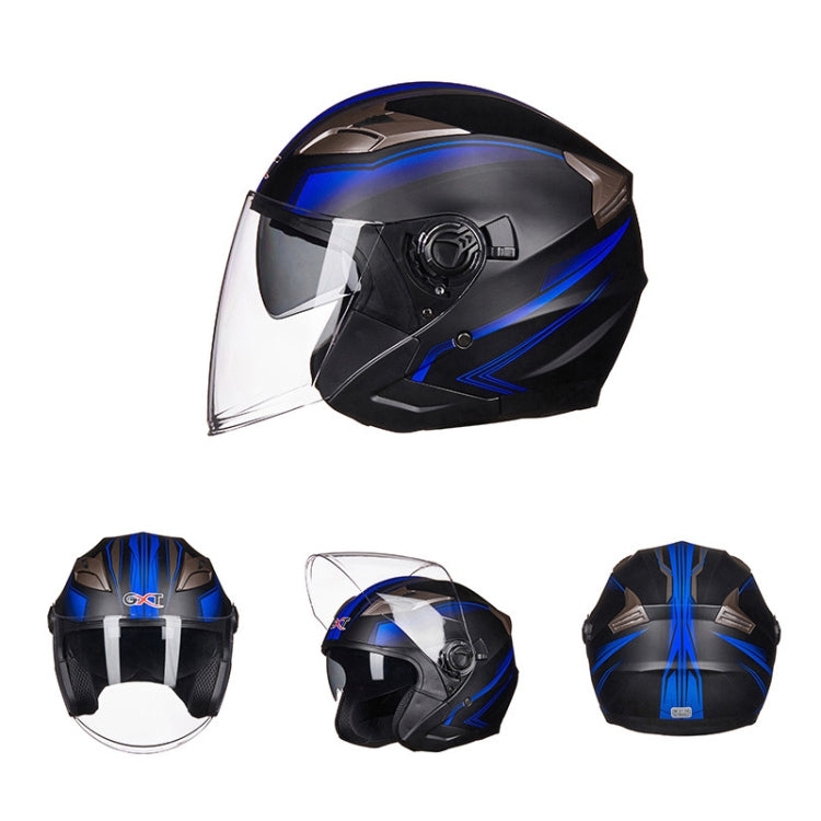 GXT 708 Electric Vehicle Dual Lens Helmet Four Seasons Safety Helmet, Size: XL(Matt Black Red) - Helmets by GXT | Online Shopping UK | buy2fix